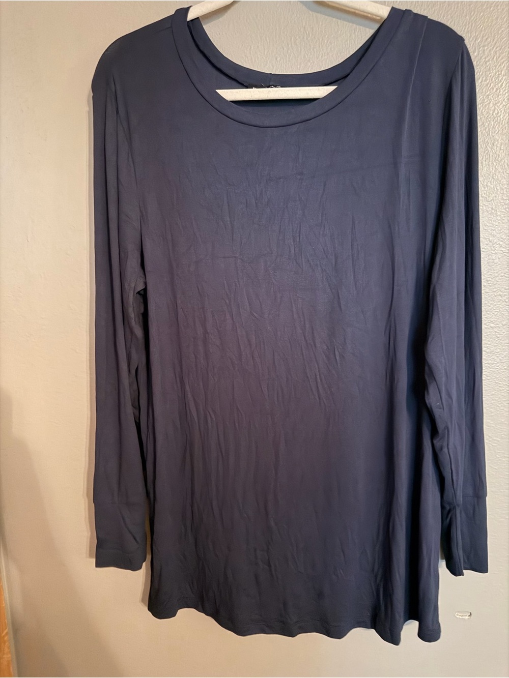 Universal Standard Navy Long Sleeve Crewneck Top